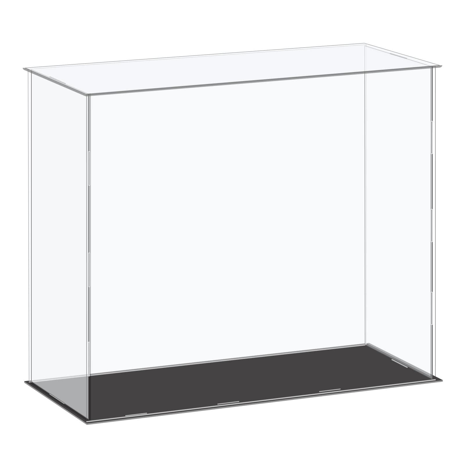 sourcing map Acrylic Display Case Plastic Box Cube Storage Box Clear Small Assemble Dustproof Showcase 41x16x35.5cm for Collectibles Items 0