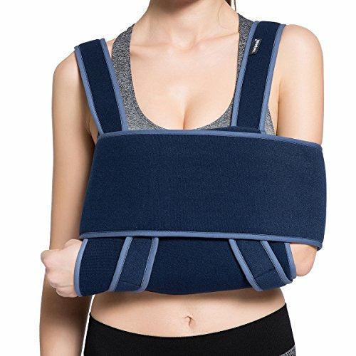 Velpeau Arm Sling Shoulder Immobilizer - Can Be Used During Sleep - Rotator Cuff Support Brace - Adjustable Medical Sling for Broken & Fractured Bones, Dislocation, Sprains, Strains & Tears (Large) 0