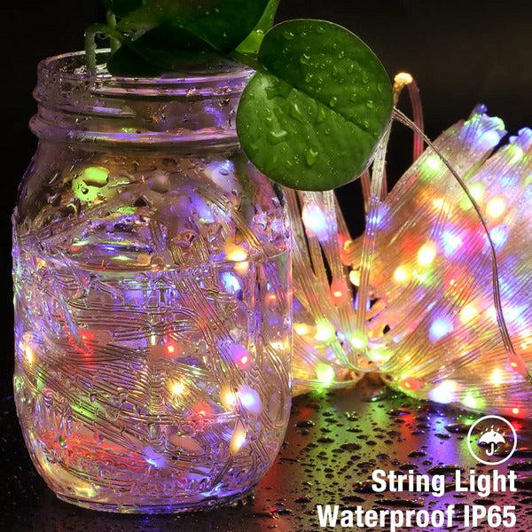 Christmas Lights Outdoor Mains Powered, 500 LED 65M/213Ft Plug in Fairy Lights with 8 Modes Waterproof Multi-Color Changing Fairy Lights for Christmas Indoor/Outdoor Garden Patio Xmas Tree Decoration 3