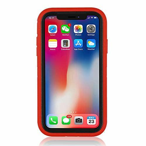 smartelf Compatible with iPhone X/Xs/10 Case Heavy Duty Shockproof Drop Proof Protective Cover Hard Shell for Apple iPhone Xs 5.8 inch-Red/Black 1