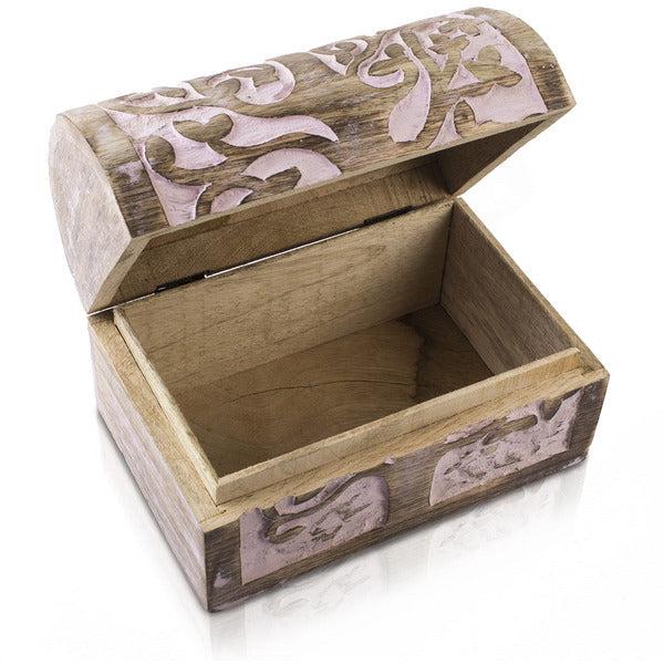 Great Birthday Gift Ideas Handmade Decorative Wooden Jewellery Box With Tree of Life Carvings Jewellery Organizer Keepsake Box Treasure Chest Trinket Holder Watch Box Storage Lock Box 4