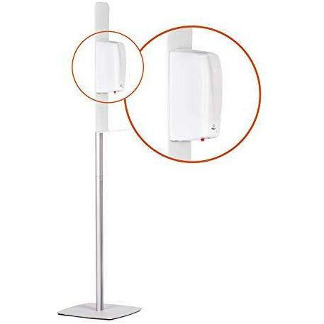 Free Standing Hand Sanitiser Stand with Automatic Dispenser (for 1000 ml) - Alcohol Liquid Dispenser (Adjustable in Height) - Heavy Duty Base with Aluminium Pole for Office, Shop, Restaurant, 357051 0