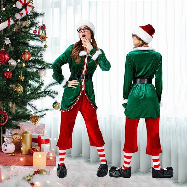 JESOHO 6 Piece Elf Costume, Men's Women's Elf Costumes, Unisex Performance Costume, Cosplay Party Costume,Fancy Dress, Christmas Elf Outfit (Size: S) 3