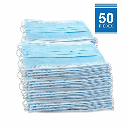 V-TAC Face Masks with Ear Loop Disposable Type (Medical) Non-Woven, 3-Layer, Internal Point 50 Pieces Per Box (UK Stocks Available) 3