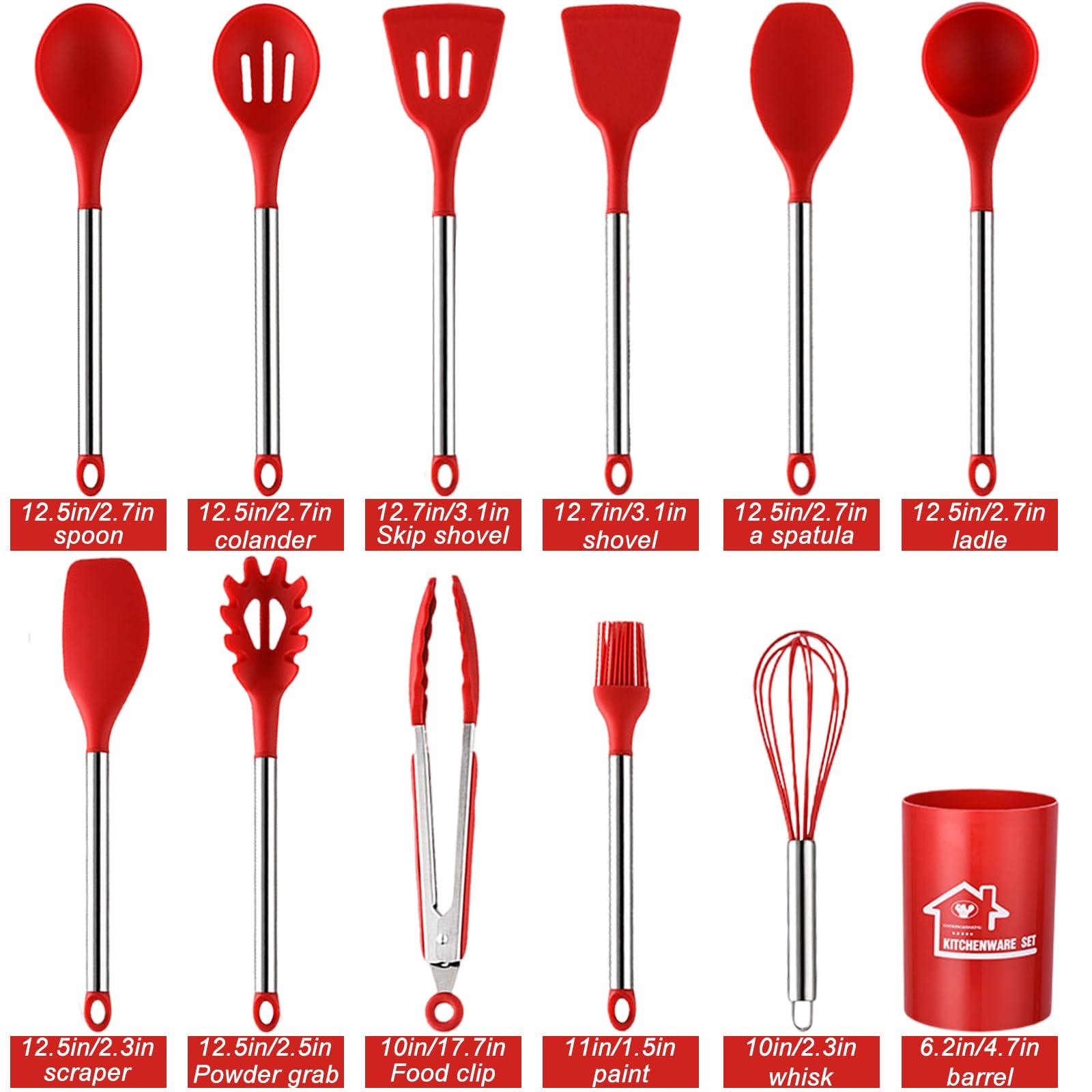 DLD 23-Piece Kitchen Utensil Set, Cooking, Non-Stick, Heat-Resistant Silicone with Stand and Peeler, Kitchen Gadgets… 1