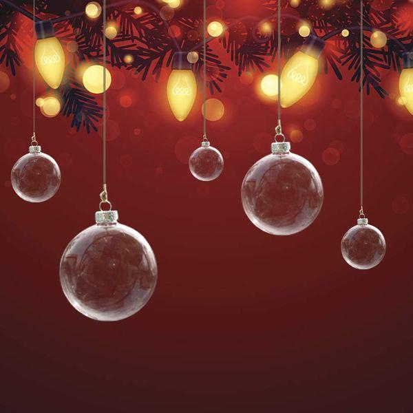 Warmiehomy 5PCS Hanging Clear Glass Bauble 6cm Fillable Christmas Baubles for DIY Decorations 3