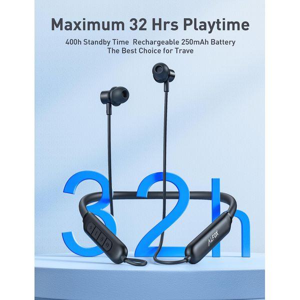 Thauker Bluetooth Headphones, Bluetooth 5.3 Wireless Earbuds Sports Earphones, 32H Playtime with ENC Noise Reduction Mic Magnetic Wireless Headphones IPX5 Waterproof for Running, Sports 3