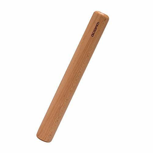 GOBAM Wood Rolling Pin for Baking Pasta Pie Pizza, 33 x 3.5 cm 0