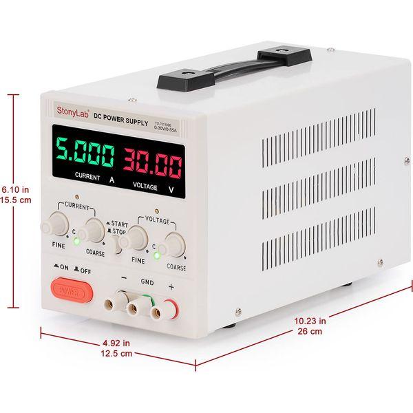 stonylab Digital DC Power Supply, 30V/5A Adjustable Single Output Switch Mode Regulated DC Power Supply for Bench Test Laboratory Research 2