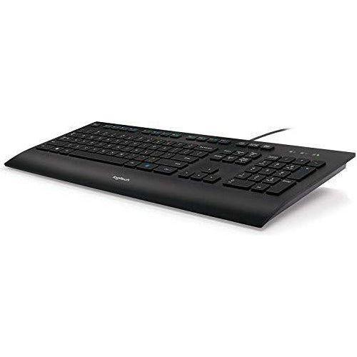Logitech K280e Pro Wired Business Keyboard for Windows/Linux/Chrome, USB Plug-and-Play, Full-Size, Spill Resistant, PC/Laptop, QWERTY Scandinavian Layout - Black 1
