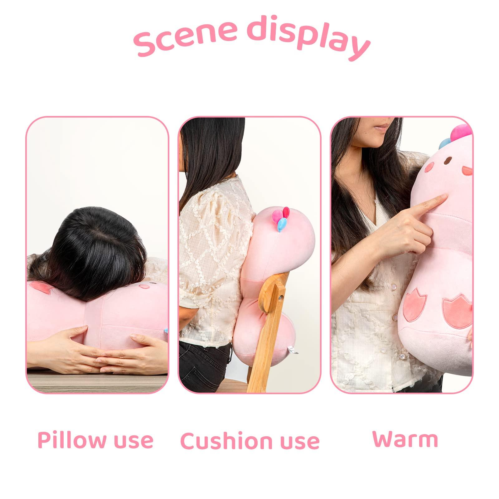 Mewaii 8'' Soft Axolotl Mushroom Plushie Stuffed Animal Plush Pillow Squishy Toy - Pink 4