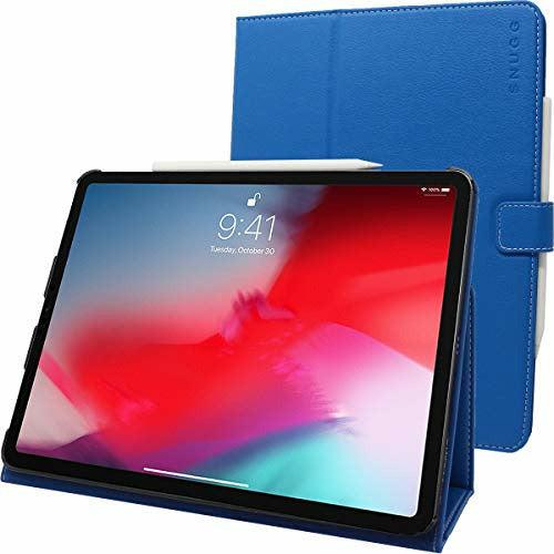 Snugg iPad Pro 2018 12.9" Leather Case, Flip Stand Cover - Electric Blue 0