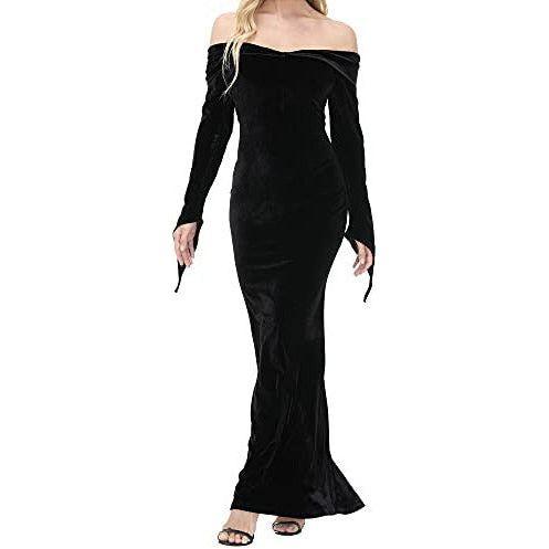 LVCBL Fashion Halloween Carnival Dress Stretchy Long Cocktail Mermaid Prom L Black 4