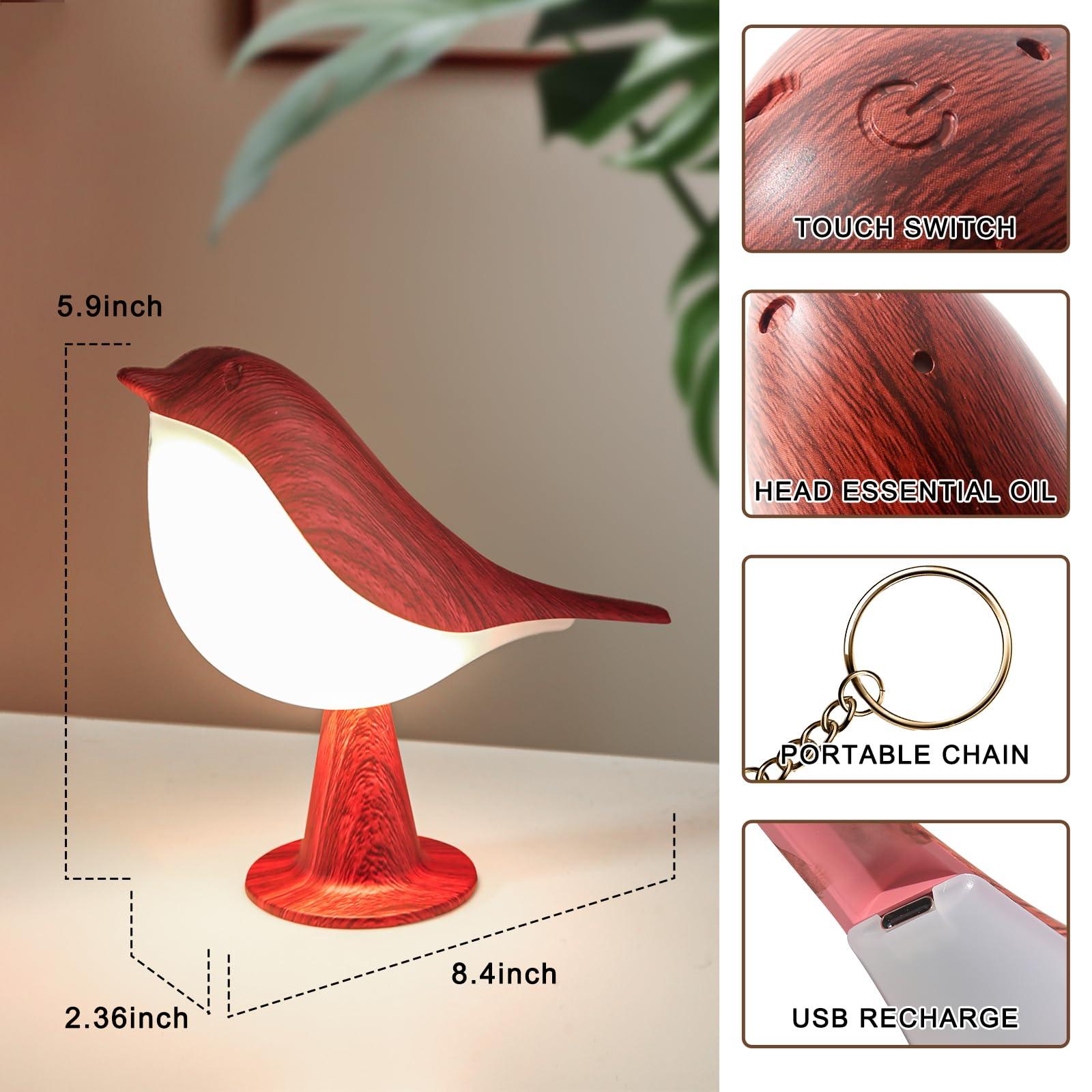 VViN Bedside Touch Control Table Lamp, Night Light, Bird Bedside Lamps, 3 Way Dimmable Kids Night Light, USB Rechargered Desk Lamp for Baby, Bedroom, Home, College Dorm Room, Office 3