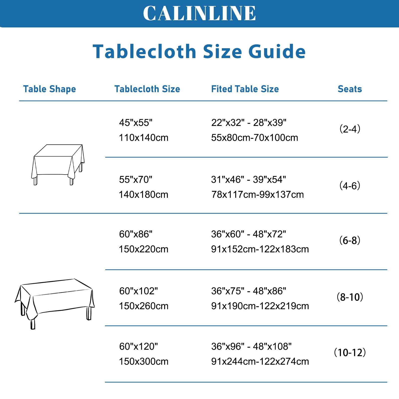 Calinline Tablecloths Rectangular, Wipe Clean Tablecloth, Polyester Wipeable Tablecloths, Waterproof Tablecloth for Kitchen,Dinner,Picnic Outdoor Party 4