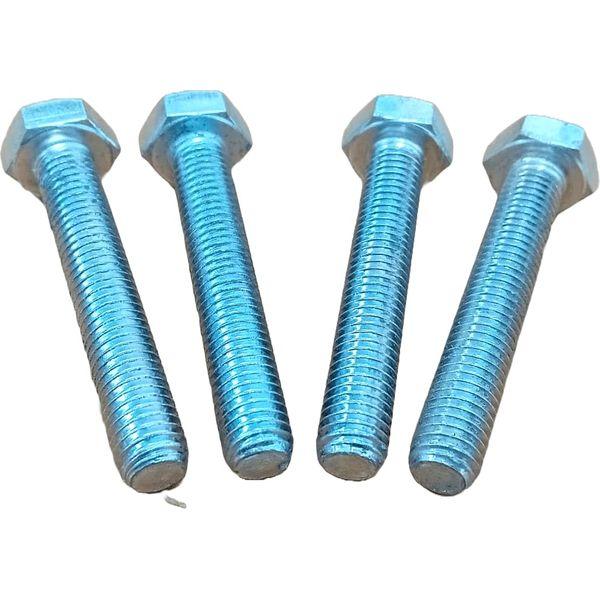 Hex Bolt | Silver | 60mm x 10mm | Heavy Duty | Long Lasting | Strong | Pack of 4