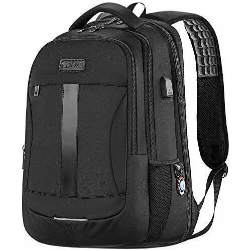 Laptop Backpack, Anti-Theft Business Travel Work Computer Rucksack with USB Charging Port, 15.6 Inch Large Lightweight College High School Bag for Boy Men Women, Black 0