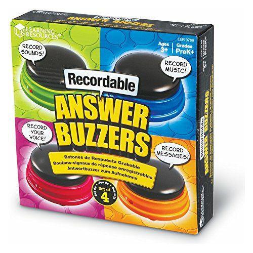 Learning Resources Recordable Answer Buzzers Set of 4 1