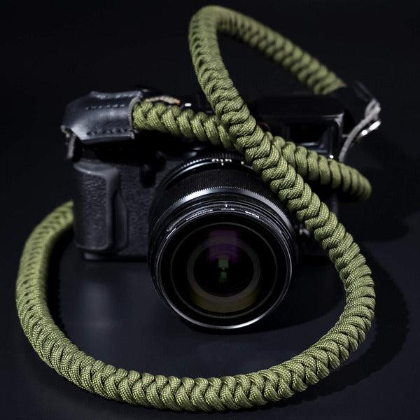 AJART Camera Shoulder Strap (550 Paracord) Portable and Comfortable Camera Neck Strap,Compatible with Nikon Sony Panasonic Fujifilm Olympus, DSLR SLR Mirrorless Camera (Green) 2