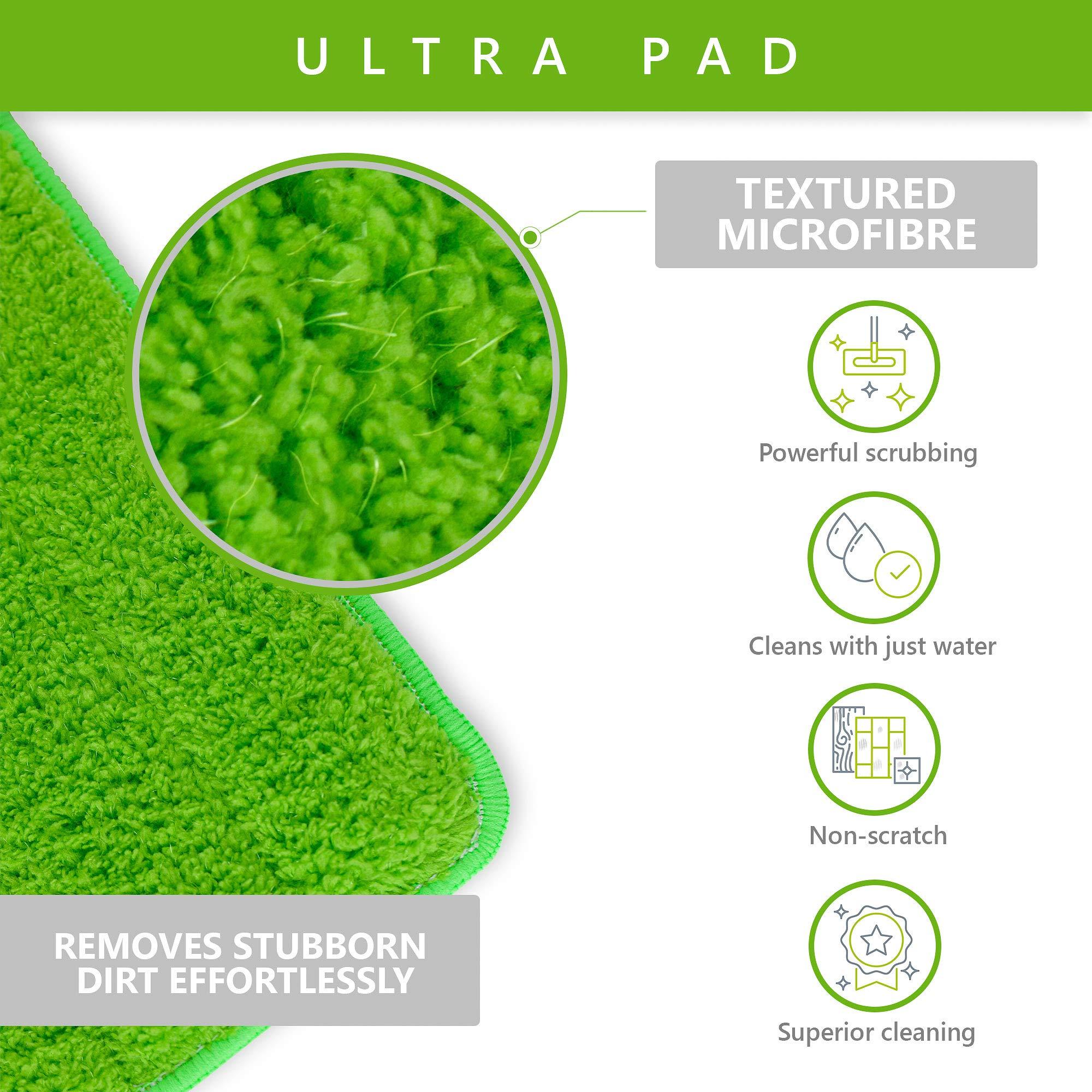 Easy Gleam Microfibre Mop Pad Replacement 32 x 12 x 0.7 cm for EasyGleam Flat Mop and Bucket. Suitable for all floor types and machine washable. Super Absorbent and Ecological, Microfiber. 1