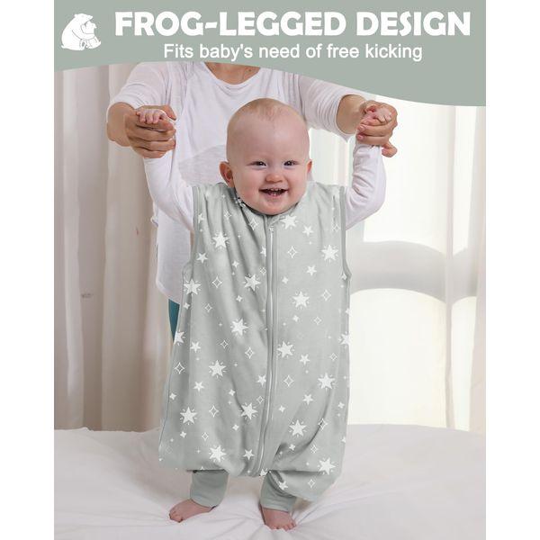 Lictin Winter Baby Sleeping Bag with Feet 2.5 TOG Warm Baby Sleep Sack with Legs 100% Cotton Toddler Wearable Blanket Walker Sleep Sack for Boys and Girls from 110-120cm/4-5 Years 3