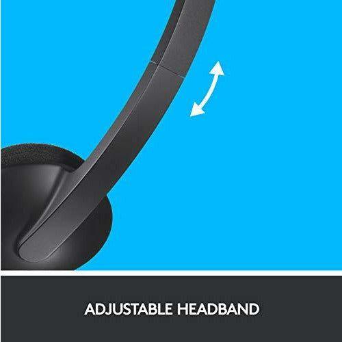Logitech H340 Wired Headset, Stereo Headphones with Noise-Cancelling Microphone, USB, PC/Mac/Laptop - Black 2