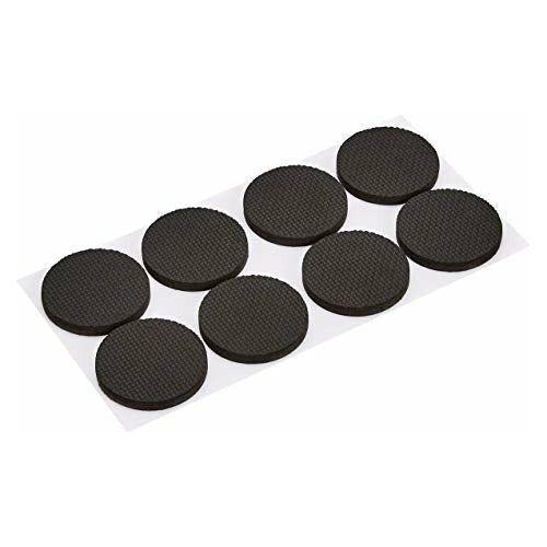 Amazon Basics Rubber Furniture Pads, Black, 5.08 cm Round, 8 pcs 0
