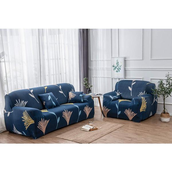 Yeahmart Sofa Cover 1 2 3 Seater Sofa Slipcovers Printed Stretch Couch Cover Polyester Spandex Furniture Protector Cover (1 Seater, Pattern #Wildflower) 1