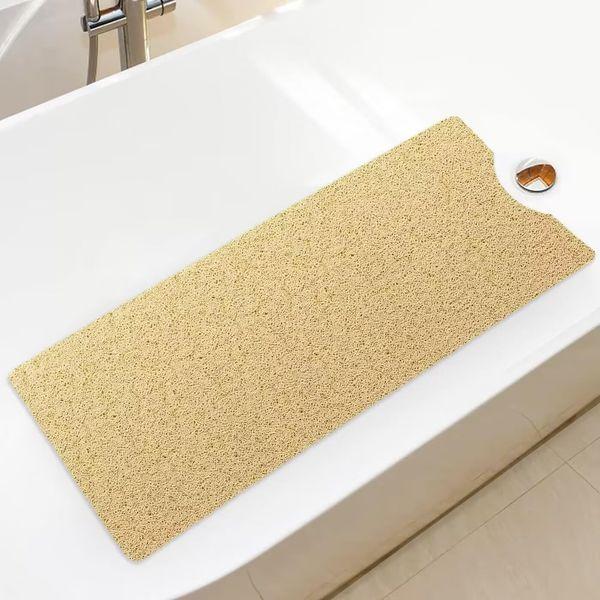 Bingobang Bath Mats Non Slip,Shower Mat Rubber 100x40cm,Extra Soft Anti-Mould, Machine-Washable,For Bathroom Floor,Bathtub(Grey)