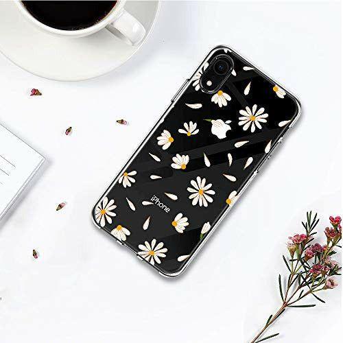 Idocolors Aesthetic Phone Case for iPhone 6 / 6s Clear Daisy Pattern Design, Thin TPU Soft Bumper + Backshell Protective Mobile Phone Case, Cute Floral Flower Cover for Girls & Women 4