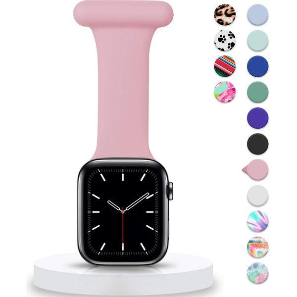 Aveegel Compatible with Apple Watch Strap 38mm/40mm, 42/44mm, Silicone Pin Fob for Nurses Midwives Doctors Healthcare Paramedics, Infection Control Design for iWatch Series SE / 6/5/ 4/3/ 2/1 1
