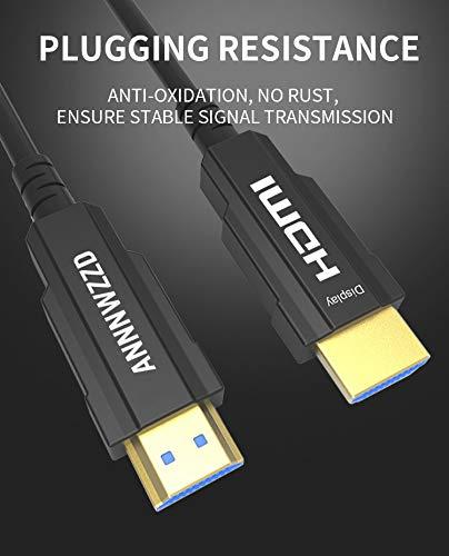 ANNNWZZD Fiber Optic HDMI Cable 100M 4K Ultra HD Video Fibre Optical HDMI Cable for RTX 3080/3090 Xbox Series X PS5 Denon AV Receiver LG Samsung Sony TV 6