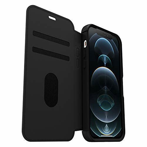 OtterBox for Apple iPhone 12/iPhone 12 Pro, Premium Leather Protective Folio Case, Strada Series, Black - Non-Retail Packaging 1