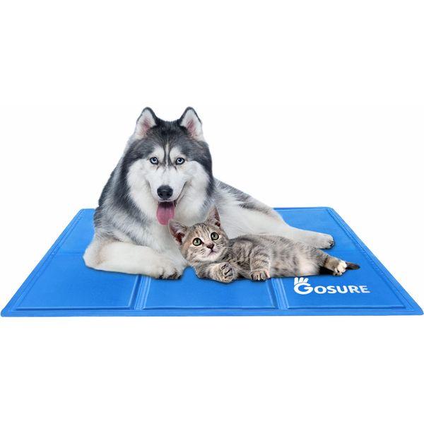 Cooling Mat for Dogs Cats,Pressure Activated Gel Dog Self Cooling Mat,No Freeze Or Refrigerate Required, Scratch-proof/Waterproof/Non-slip Cooling Mat for Dogs,Cats,Pets (L(50 * 90cm))