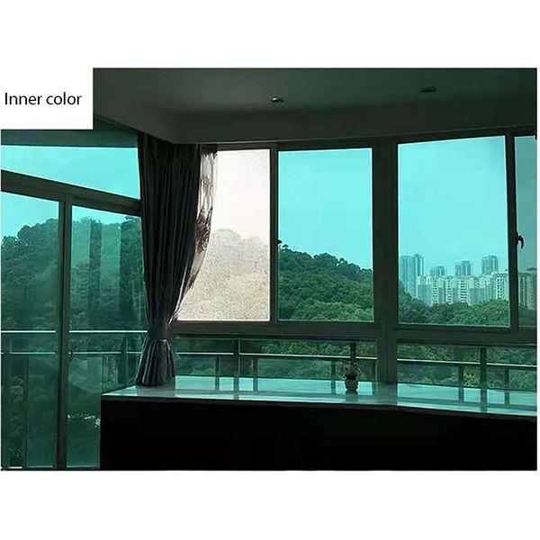 Privacy Window Film One Way Reflective Adhesive Window Film Anti UV Heat Control Sun Blocker Privacy Protection Glass Tint Sticker 2