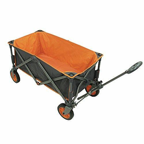 Portal Outdoors Unisex's Alf Folding Trolley Wagon, Strong Study Frame, 100kg Max Load, Perfect for Festivals/Camping, Orange, One Size 0