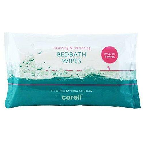 Carell Bed Bath Wipes - Easy to use, Containing Aloe Vera, Dermotologically Tested, Alcohol-Free - Pack of 8 Wipes 0