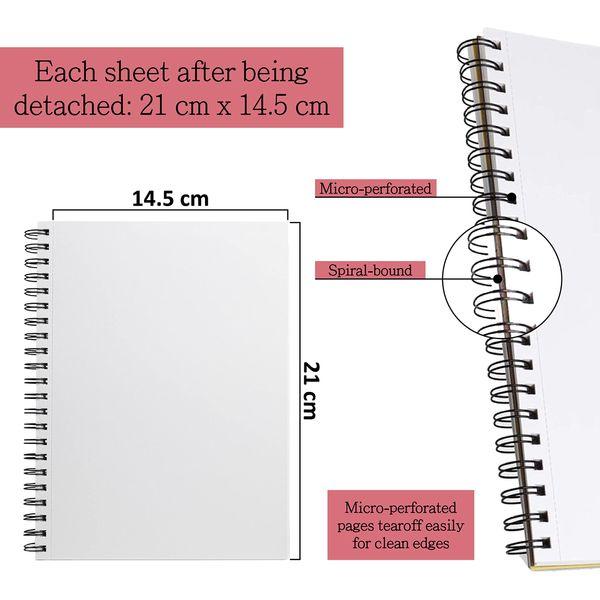 Elan Sketch Book A5 (4 Pack), 320 Sheets 120gsm Paper, A5 Sketchbook Spiral Bound Made for Artists, A5 Art Book, Sketching Pad A5, Lightweight Drawing Book, Sketchbook A5, Small A5 Sketch Pad A5 2