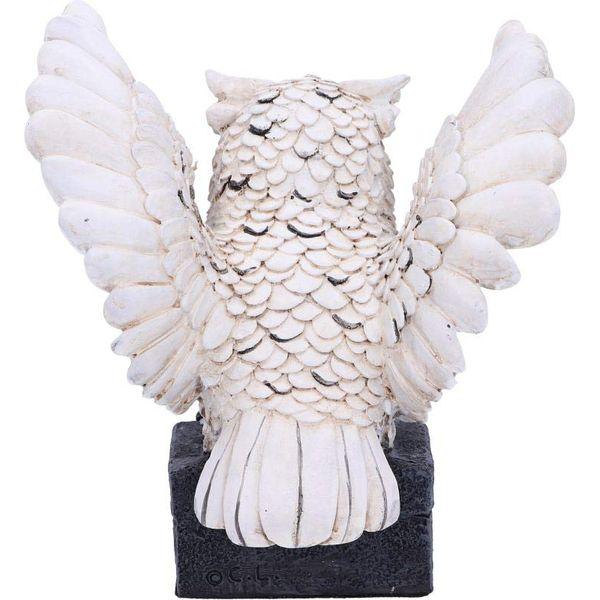 Nemesis Now Archimedes White Horned Owl Perched on a Locked Box Figurine, 12.5cm 2
