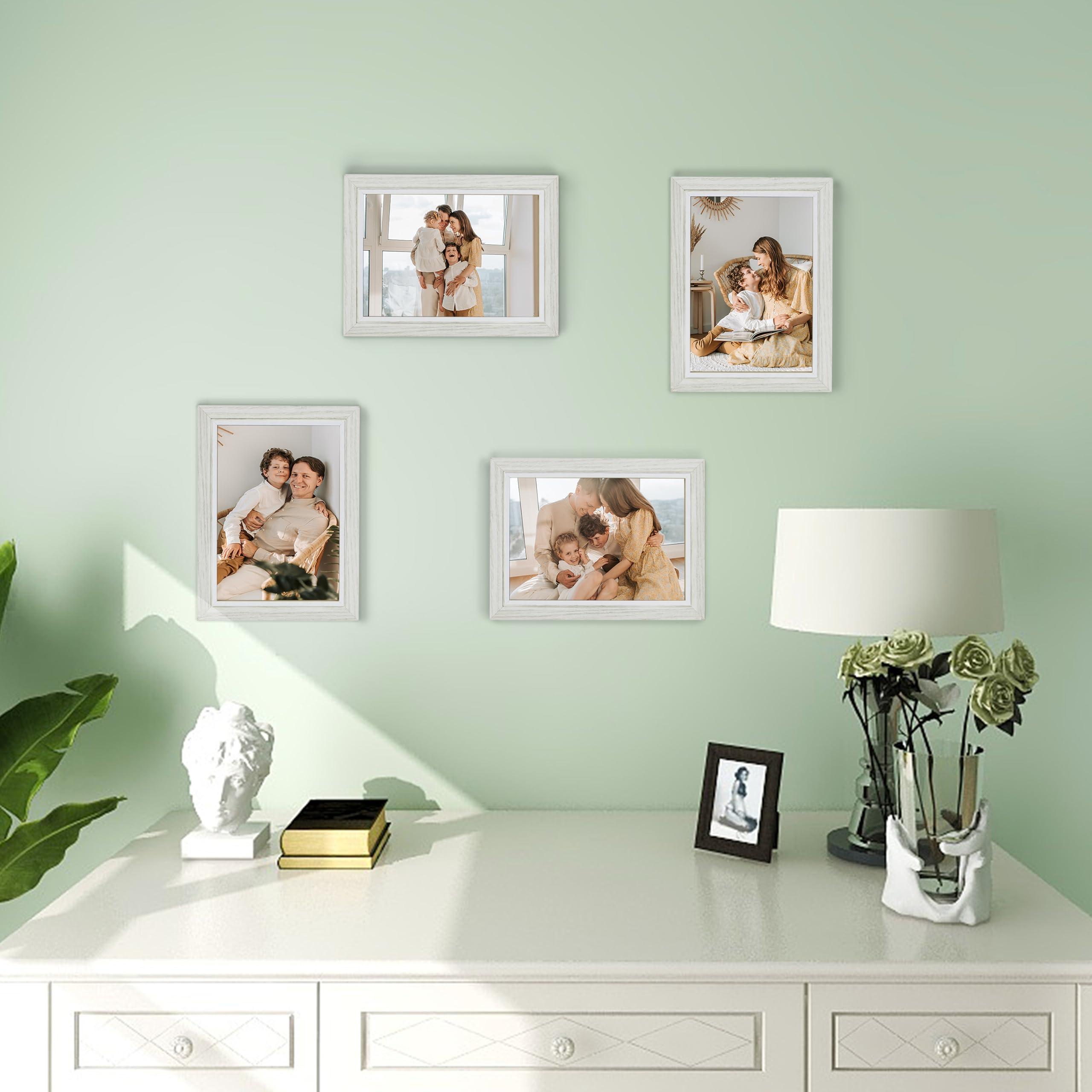 Shampsen Photo Frames 5x7 White Picture Frames Set of 2 for Wall and Tabletop Home Decor Gift for Birthday, Anniversary, Mother's Day 2