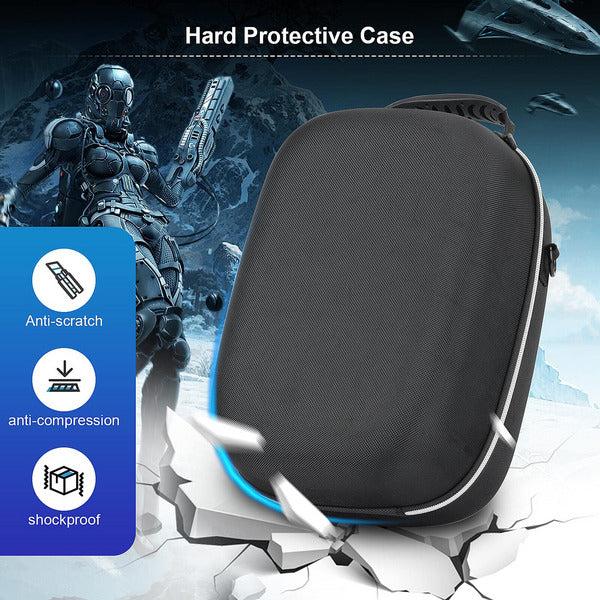 PS VR2 Case Hard Carrying Case for PlayStation VR2 All-in-One VR Gaming Headset and Touch Controllers, Portable Travel Cover Storage Bag with Shoulder Strap & Lens Cloth for PS VR2 Accessories 4