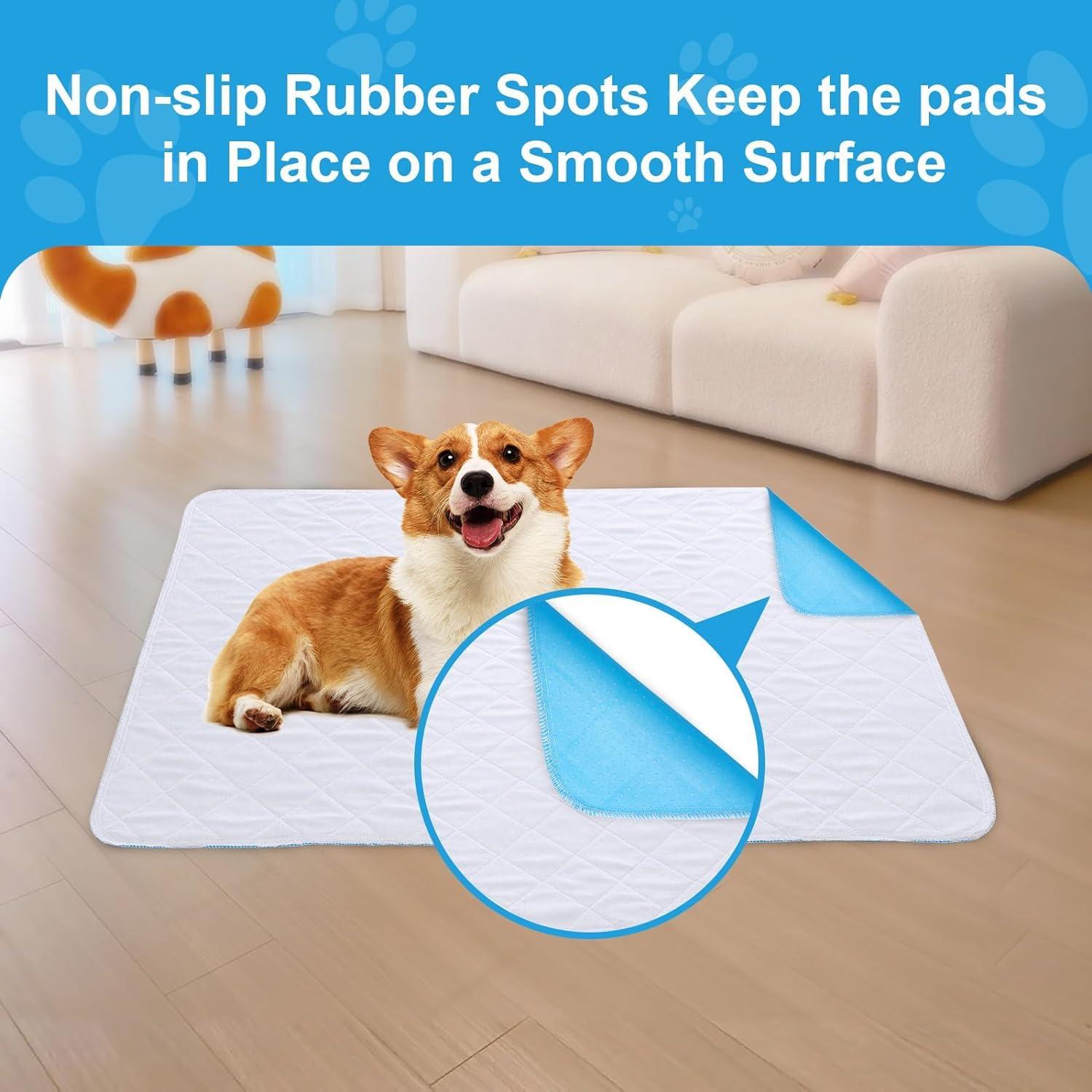 Extra Large Reusable Puppy Training Pads 182 x 182cm, Washable Puppy Pads, Waterproof Blanket for Bed, Dog Sofa Cover, Super Absorbent Waterproof Dog Mat Pee Pads for Dogs, Dog Training Pads 3