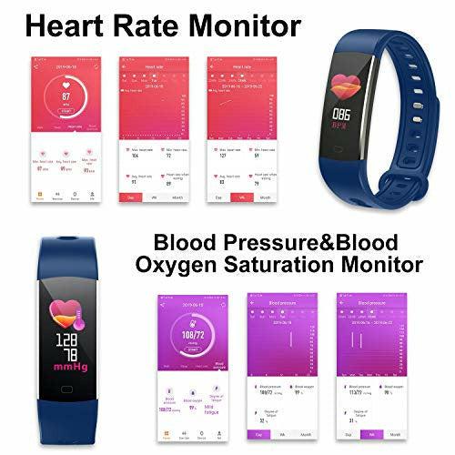 moreFit Kids Fitness Tracker with Heart Rate Monitor,Waterproof Activity Tracker Watch with 4 Sport Modes,Sleep Monitor Fitness Watch with Call & SMS Reminder Alarm Clock,Great Gift - Blue 4
