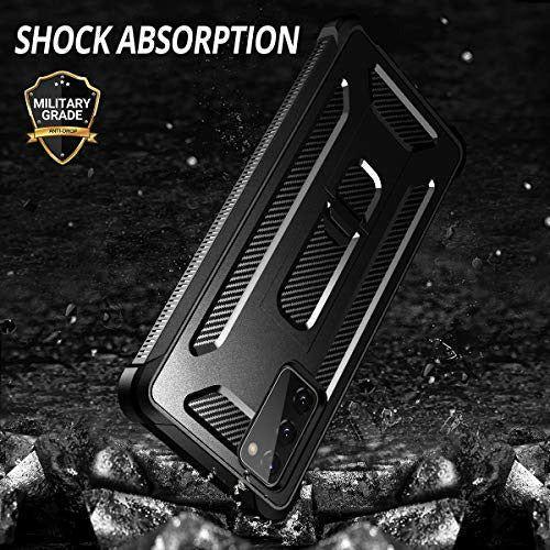 Dexnor Compatible with Samsung Galaxy Note 20 5G Case 6.7'' (2020) Military-grade full body protection Cover Shockproof Bumper with stand, without built-in screen protector - Black 2