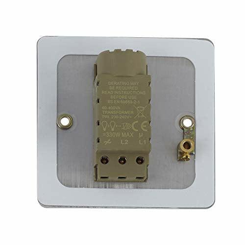 Schneider Electric GU6212CPW Ultimate Flat Plate, Dimmer Switch, 400W/VA, 1 Gang, 2 Way, Main & LV, White - Pack of 1 2