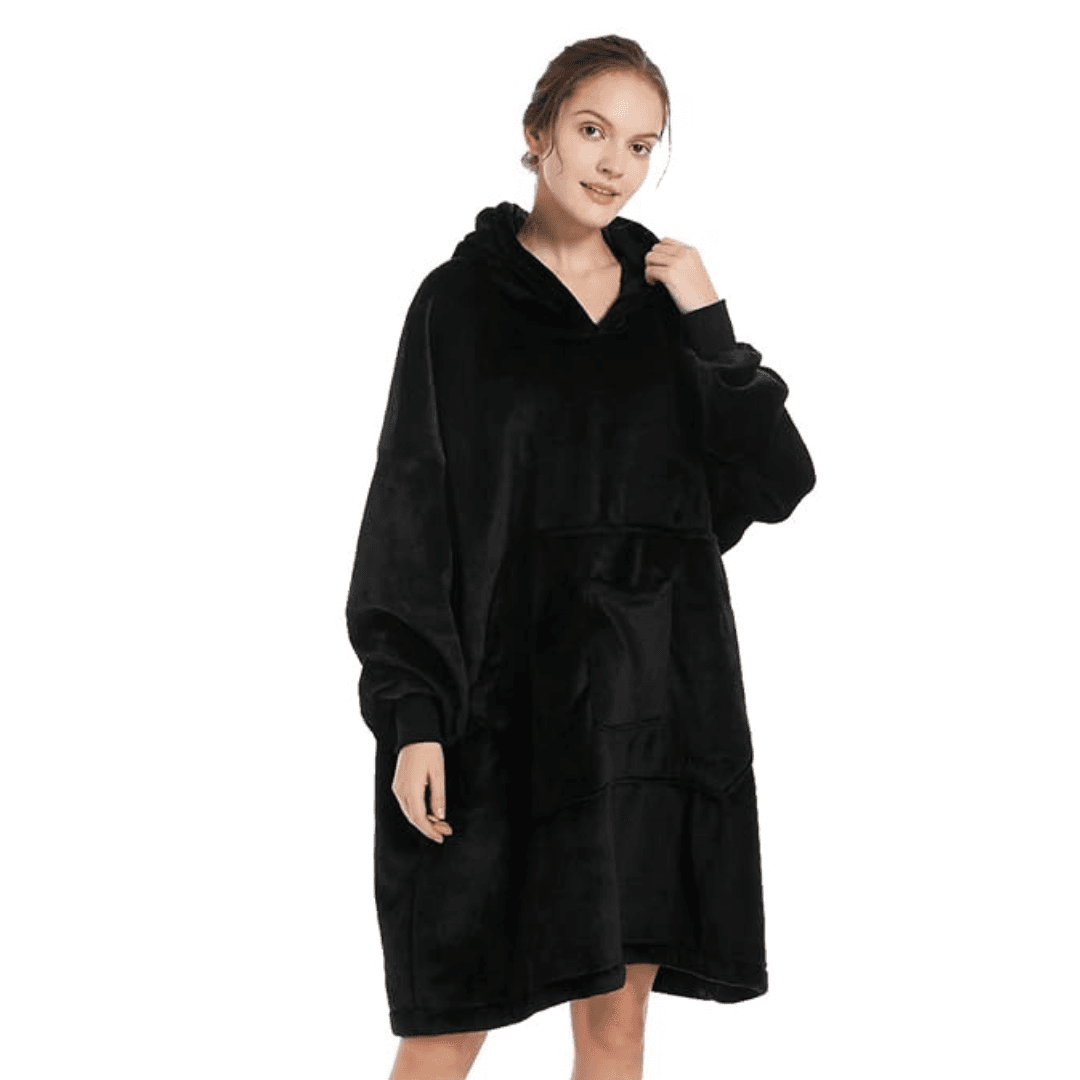 REDESS Blanket Hoodie Sweatshirt, Wearable Blanket Oversized Sherpa with Sleeves and Giant Pocket, Cozy Hoodie Warm for Adult Kids 2