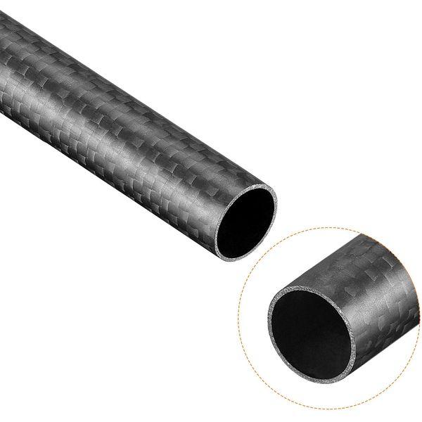 sourcing map Carbon Fiber Tube 14x12x500mm for RC Airplane Quadcopter Black Tube 3K Roll Wrapped Matt Surface 3
