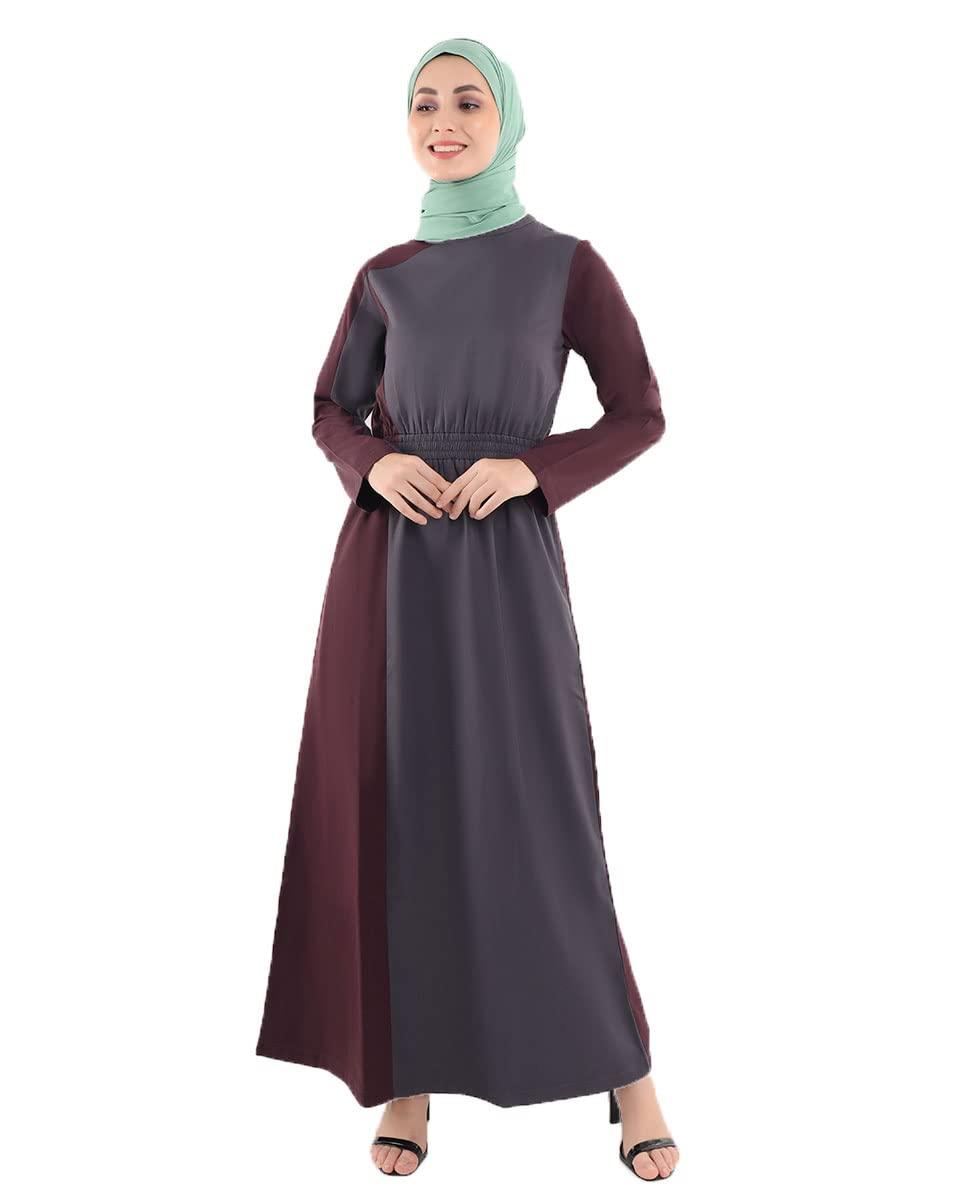 Silk Route Plush Plum and Blue Abaya Maxi Dress Jilbab XLarge 0