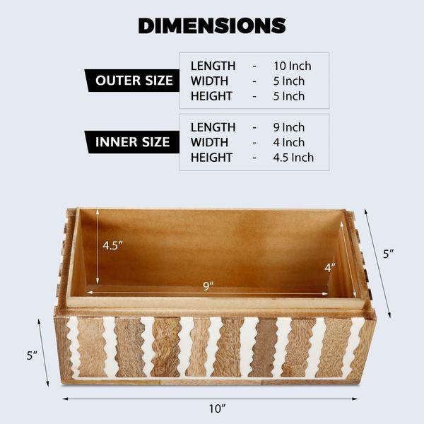 Handicrafts Home 10x5x5 Decorative Box Handmade Storage Organizer Boxes with Lids Keepsake Gift Trinket Box Display Box, Kept Safari 1