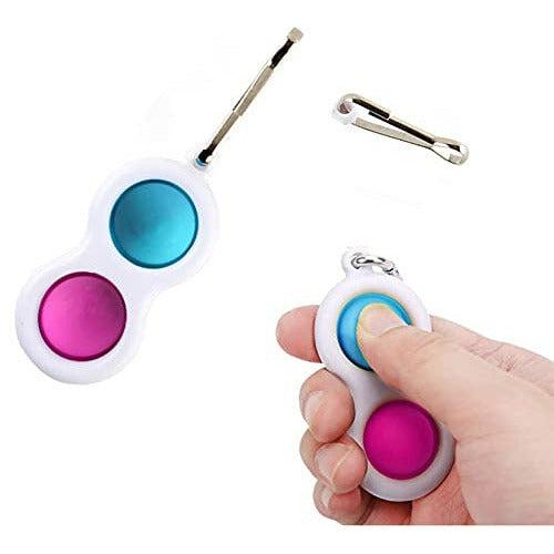 NYTCNHO Fidget Simple Dimple Toy,Soft Silicone Push Pop Bubble Sensory Toys Keychain,Portable Mini Stress Reliever Hand Toys for Kids/Adults